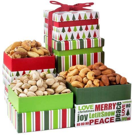 Oh! Nuts® Gourmet Nuts Gift Basket Tower | Christmas Holiday Fresh ...