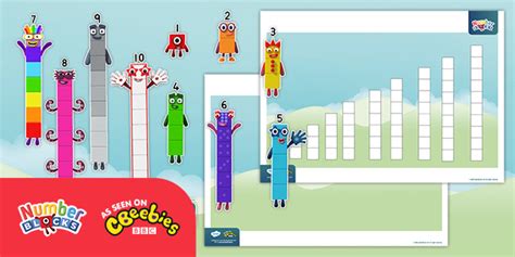 👉 Numberblocks: 1-10 Scene Cut-Out Activity