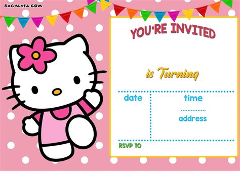 FREE Hello Kitty Invitation Templates | Download Hundreds FREE ...