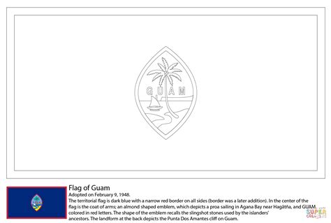 Flag of Guam coloring page | Free Printable Coloring Pages