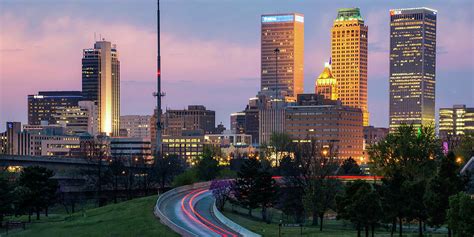 Downtown Tulsa Oklahoma City Skyline Panorama Photograph by Gregory Ballos