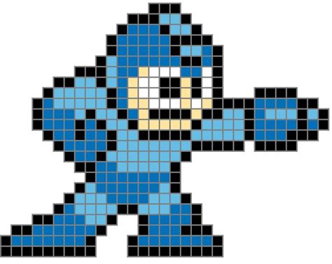 8 Bit Megaman Colored Grid by ~TheInsanePoet on deviantART Pixel Art ...