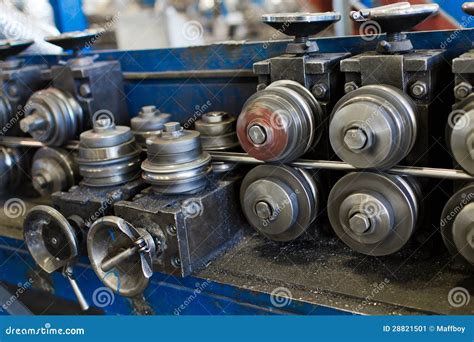 Production of wire machine stock image. Image of factory - 28821501