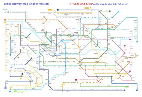 Seoul subway map in South Korea – 한국철도