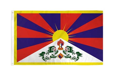 Shopzeus Tibet Flag 3X5 3 X 5 New Tibetan Tibetian Dalai Lama : Amazon ...