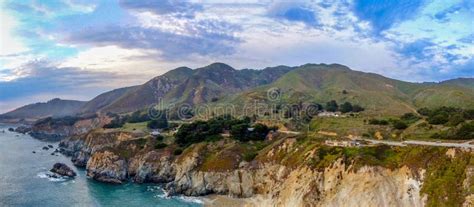 Big Sur Coastline, Aerial View of Bixby Bridge Area Stock Photo - Image ...