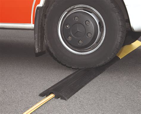 Small Outdoor Rubber Cable Ramps- Black or Yellow (120cm)