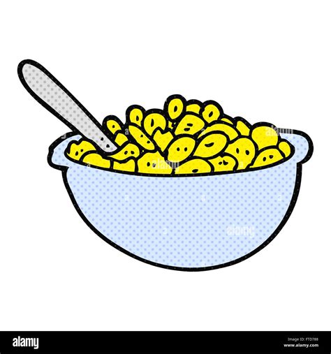 freehand drawn cartoon bowl of cereal Stock Vector Image & Art - Alamy