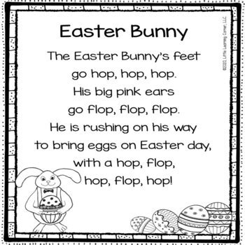 Easter Bunny - Printable Poem for Kids by Little Learning Corner