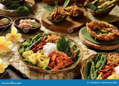 Nasi Campur Bali stock photo. Image of chili, paste - 110558626