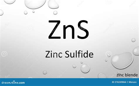 Zinc Sulfide Chemical Formula On Waterdrop Background Stock Photography ...