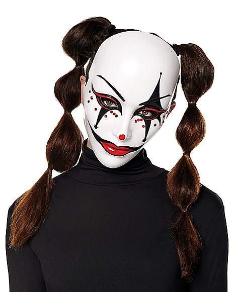 Scary Jester Half Mask - Spirithalloween.com