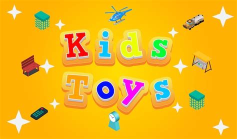 Premium Vector | 3d kids toys editable text effect with different toys