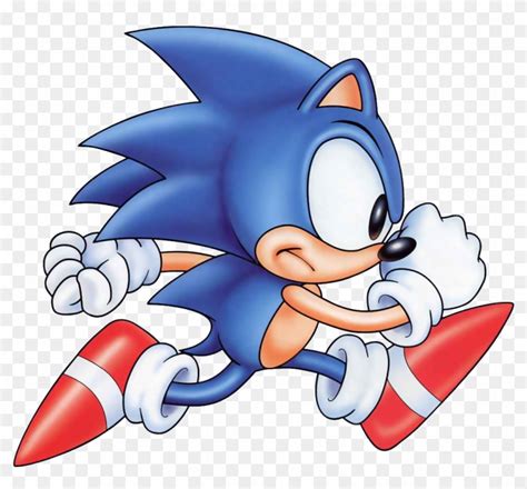 Sonic The Hedgehog Old Sonic Running Free Transparent Png Clipart | The ...