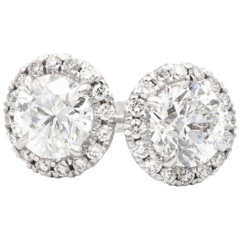 2.03 Carat Dangling Halo Diamond Earrings by The Diamond Oak For Sale ...