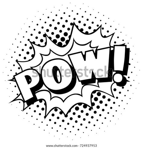 Pow Pop Art Template Cartoon Comic Stock Vector (Royalty Free) 724937953