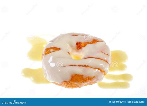 Greek Donut with Syrup and Cream Stock Image - Image of goody, donuts ...