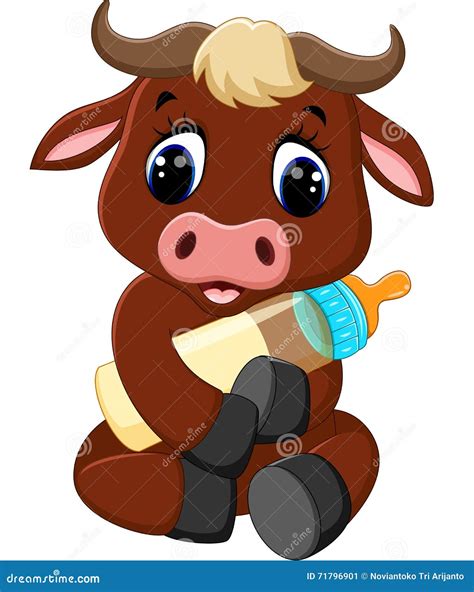 Bull Baby Cartoon Background Vector Illustration | CartoonDealer.com ...