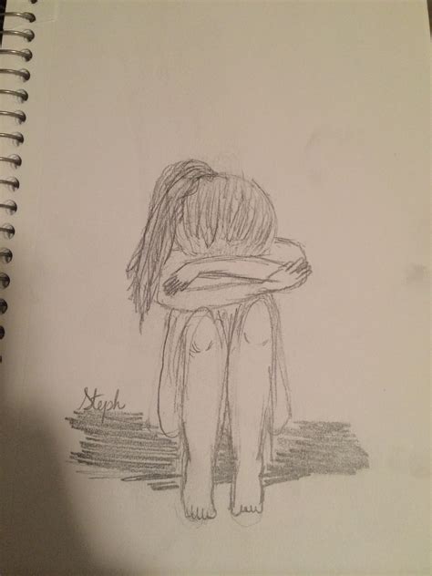 Sad Pencil Sketch at PaintingValley.com | Explore collection of Sad ...