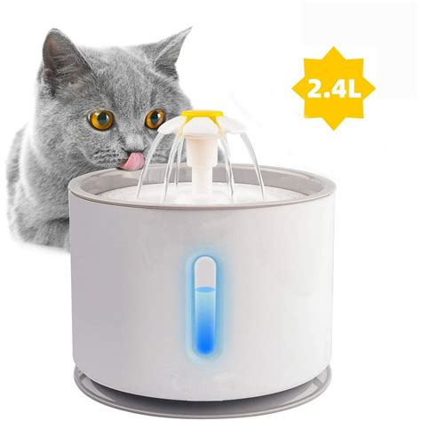 2.4L Automatic Cat Fountains, Mate Pet Cat Drinking Water Fountain ...