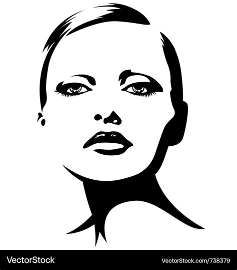 Woman face Royalty Free Vector Image - VectorStock