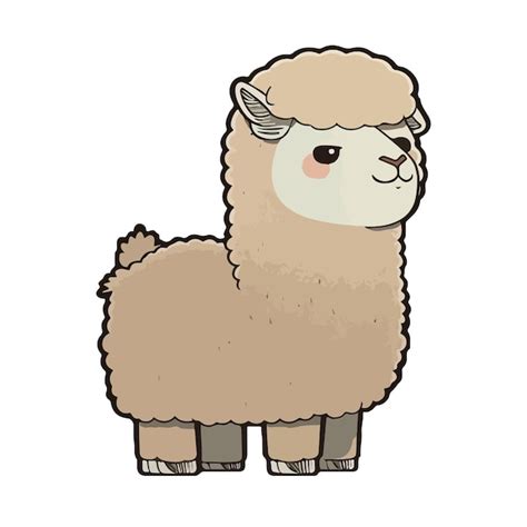 Premium Vector | Cute alpaca cartoon style