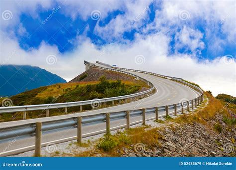 Famous Bridge on the Atlantic Road in Norway Stock Image - Image of ...