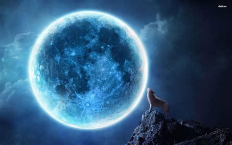 Blue Moon and Wolf Wallpapers - Top Free Blue Moon and Wolf Backgrounds ...