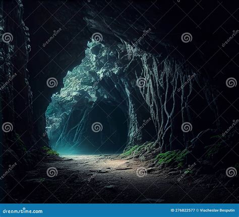 Exit from the Dark Cave To the Light. Stock Image - Image of landscape ...