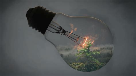 Nature In A Lightbulb Live Wallpaper - MoeWalls