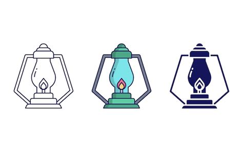 Premium Vector | Oil lamp vector icon