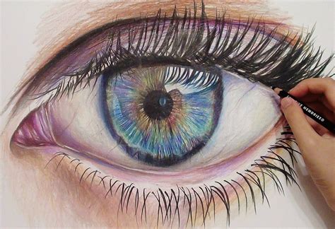 Colored Pencil Eye Drawing at GetDrawings | Free download