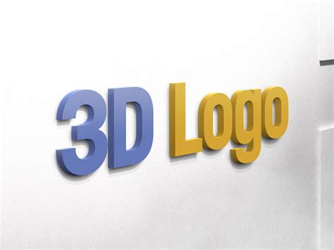 3d wall logo mockup psd free download - jesworx