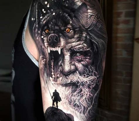 Odin tattoo by Arlo Tattoos | Post 24811 | Viking tattoos, Viking ...