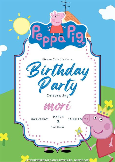 Free Peppa Pig Birthday Invitations | Download Hundreds FREE PRINTABLE ...