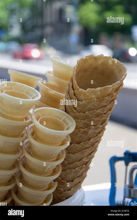 some ice cream cones Stock Photo - Alamy