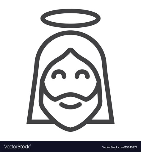 Jesus line icon easter and holiday christ sign Vector Image