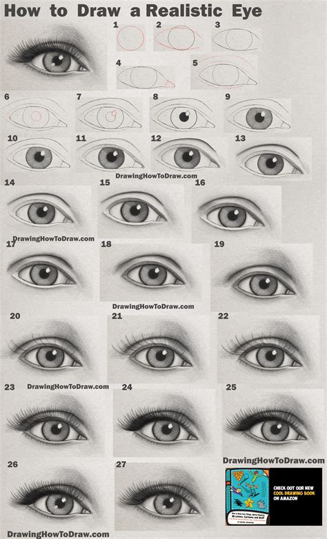 How to Draw an Eye (Realistic Female Eye) Step by Step Drawing Tutorial ...