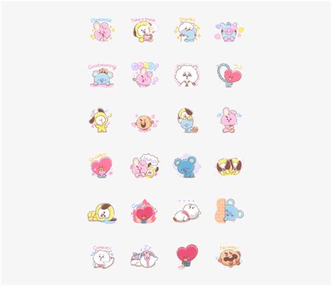 Sweet Talkers Line Stickers - Bt21 Line Stickers Png - 420x673 PNG ...