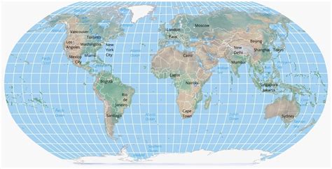 World Robinson Projection Map