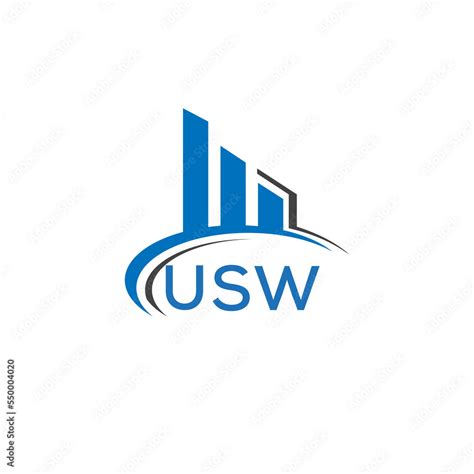 USW letter logo. USW blue image. USW Monogram logo design for ...