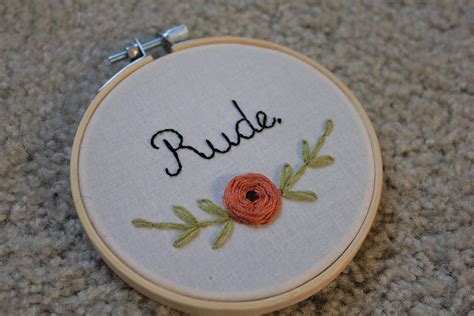 4 Custom Quote Embroidery Hoop Art Personalized Name - Etsy