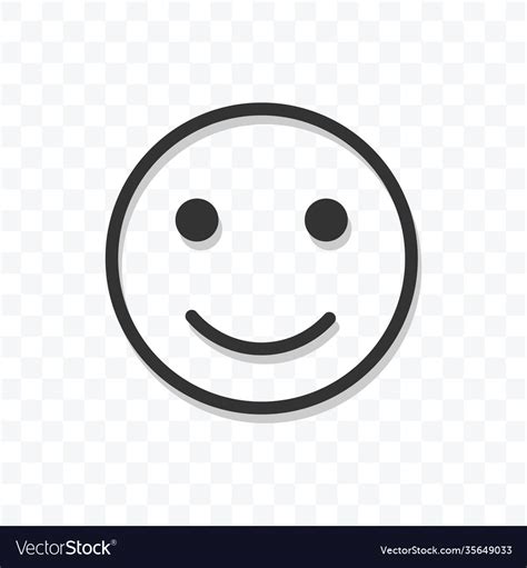 Smiley happy icon on transparent background Vector Image