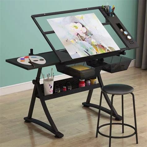 Drafting table with stool drawers and side table by Artist Loft | Lazada PH