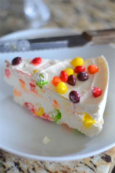 Skittles Ice Cream Cake | Skittles recipes, Ice cream cake, Desserts