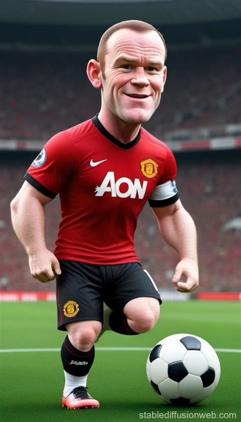 Wayne Rooney in Family Guy Soccer Style | Stable Diffusion Online