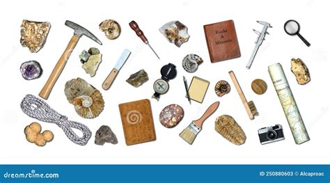 Set Geology Tools stock image. Image of tools, objects - 250880603