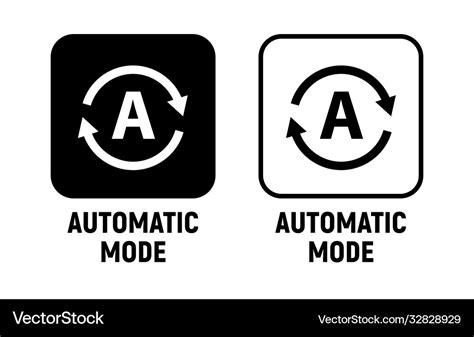 Automatic mode smartphone icon auto Royalty Free Vector