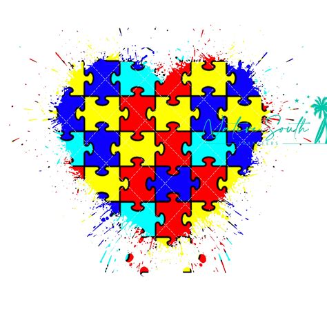 Puzzle Piece Heart Autism Awareness Print / Autism Print/ - Etsy Australia