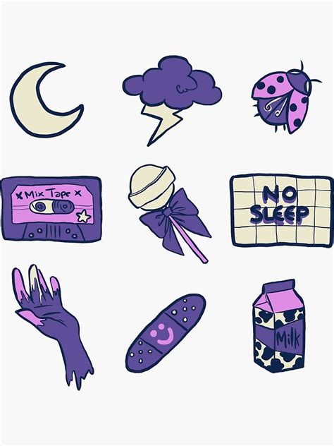 Grunge Aesthetic Purple Sticker